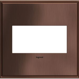 Legrand AWC2GMAC4 Pass And Seymour Matte Antique Copper 2-Gang Wall Plate