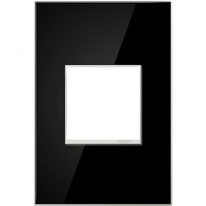 Legrand AWM1G2MB4 Pass And Seymour Mirror Black 1-Gang 2-Module Wall Plate