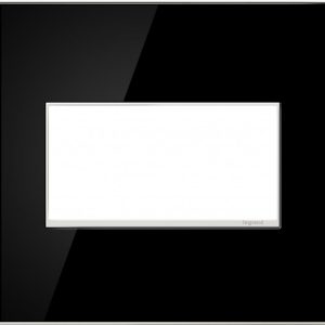 Legrand AWM2GMB4 Pass And Seymour Mirror Black 2-Gang Wall Plate