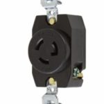 Legrand PS4760 Pass And Seymour Locking Single Receptacle Black 15 Amp 277V 2-Pole 3 Wire