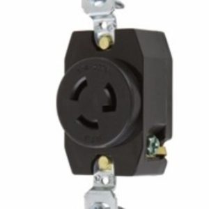 Legrand PS4760 Pass And Seymour Locking Single Receptacle Black 15 Amp 277V 2-Pole 3 Wire