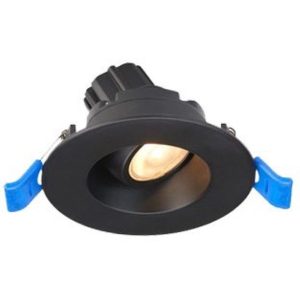 Lotus LRG2-3018K-HO-BK 2" Round Regressed Gimbal HO 5.5W LED Dim to Warm 30-18K Black 36° Type IC Wet Air-Tight CRI 90+