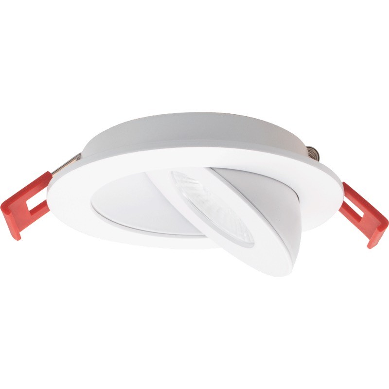 Lotus LED-3-S7W-5CCT-FG-WH 3" Round Floating Gimbal Recessed LED 7W 5CCT 2700K to 5000K White Damp Type IC Air-Tight CRI 90+