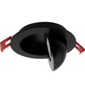 Lotus LED-3-S7W-5CCT-FG-BK 3" Round Floating Gimbal Recessed LED 7W 5CCT 2700K to 5000K Black Damp Type IC Air-Tight CRI 90+