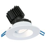 Lotus LRG3-3018K-HO-WH 3" Round Regressed Gimbal Dim to Warm 30-18K 11W LED White 38° Type IC Air-Tight Wet CRI 90+