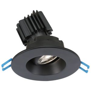 Lotus LRG3-5CCT-HO-BK 3" Round Regressed Gimbal 5CCT 11W LED Black 38° Type IC Air-Tight Wet CRI 90+