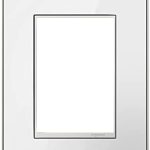 Legrand AWM1G3MWW4 Pass And Seymour Mirror White 1-Gang 3-Module White-On-White Wall Plate
