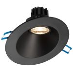 Lotus LRG3-32K-4RSL-BK 4" 30° Sloped Round Regressed Gimbal 7.5W Dim To Warm 30-20K Black 38° Type IC Air-Tight Wet CRI 90+