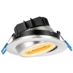 Lotus LL4G-30K-HO-BN 4" Round Eyeball Gimbal HO 15W 3000K Brushed Nickel 38° 1200 lm Type IC Air-Tight Wet ES CRI 90+