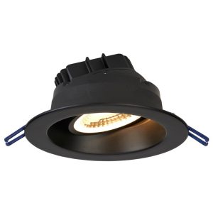 Lotus LRG4-3018K-HO-BK 4" Round Regressed Gimbal HO 15W Dim To Warm 30-18K Black 38° Type IC Air-Tight Wet CRI 90+