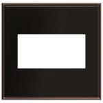 Legrand AWC2GOB4 Pass And Seymour Oil Rubbed Bronze With Border 2-Gang Wall Plate