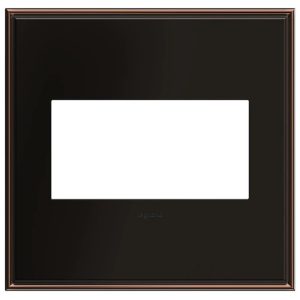 Legrand AWC2GOB4 Pass And Seymour Oil Rubbed Bronze With Border 2-Gang Wall Plate