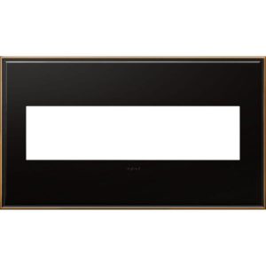 Legrand AWC4GOB4 Pass And Seymour Oil Rubbed Bronze With Border 4-Gang Wall Plate