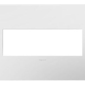 Legrand AWP3GWH4 Pass And Seymour Gloss White 3-Gang Wall Plates