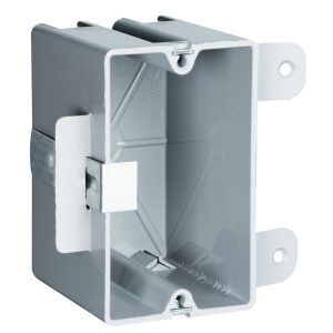 Legrand S118B50 Pass And Seymour Plastic Box 1-Gang 18 Cubic Inch With Quick/Click Offset Bracket Gray