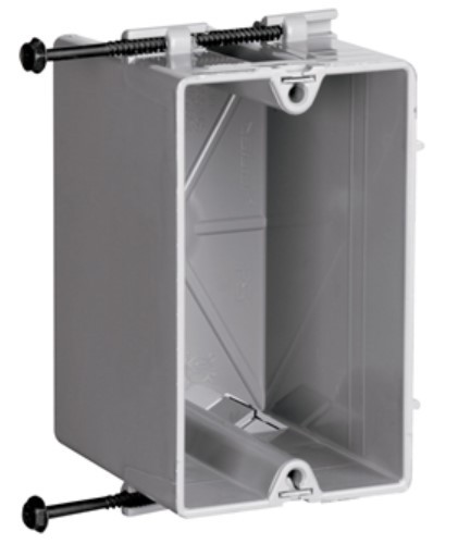 Legrand S118RS Pass And Seymour Plastic Box 1-Gang 18 Cubic Inch With Quick/Click Captive Screw
