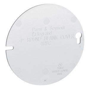 Legrand 4RBC Pass And Seymour Plastic Box 4 Round Blank Cover