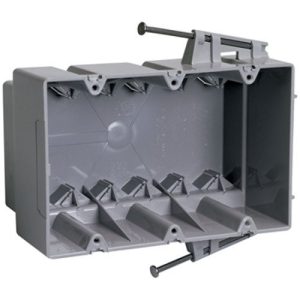 Legrand P354RACMH Pass And Seymour Plastic Box 3-Gang 54 Cubic Inch Captive Nail Manufactured Housing