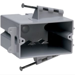 Legrand PH122R Pass And Seymour Plastic Box 1-Gang Horizontal Mount Nail-On