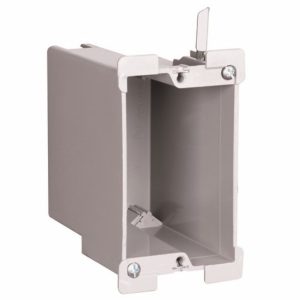 Legrand S122W Pass And Seymour Plastic Box 1-Gang 22 Cubic Inch With Quick/Click Swing Bracket Old Work