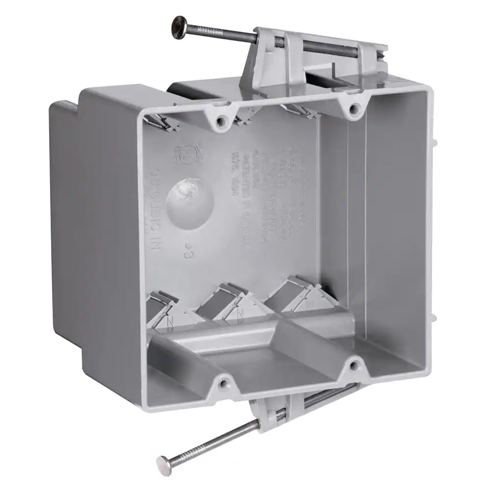 Legrand S235RAC Pass And Seymour Plastic Box 2-Gang 35 Cubic Inch With Quick/Click Captive Nail