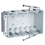 Legrand S354RAC Pass And Seymour Plastic Box 3-Gang 54 Cubic Inch With Quick/Click Captive Nail