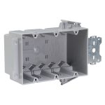 Legrand S354S50AC Pass And Seymour Plastic Box 3-Gang 54 Cubic Inch With Quick/Click Offset Bracket