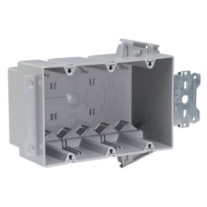 Legrand S354S50AC Pass And Seymour Plastic Box 3-Gang 54 Cubic Inch With Quick/Click Offset Bracket