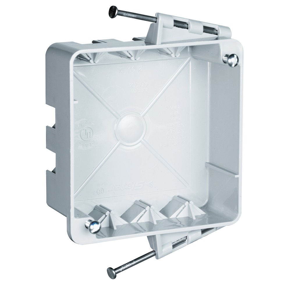 Legrand S4421RAC Pass And Seymour Plastic Box 4 Square 21 Cubic Inch Captive Nail