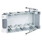 Legrand S468RAC Pass And Seymour Plastic Box 4-Gang 68 Cubic Inch With Quick/Click Captive Nail