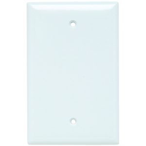 Legrand SPJ13W Pass And Seymour Plastic Plate Junior Jumbo 1-Gang Blank Without Line White