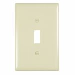 Legrand SPJ1I Pass And Seymour Plastic Plate Junior Jumbo 1-Gang Toggle Without Line Ivory