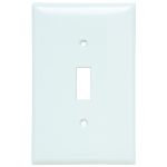 Legrand SPJ1W Pass And Seymour Plastic Plate Junior Jumbo 1-Gang Toggle Without Line White
