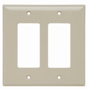 Legrand SPJ262I Pass And Seymour Plastic Plate Junior Jumbo 2-Gang 2 SPLEX Without Line Ivory