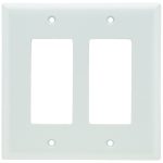 Legrand SPJ262W Pass And Seymour Plastic Plate Junior Jumbo 2-Gang 2 SPLEX Without Line White