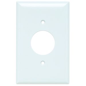 Legrand SPJ7W Pass And Seymour Plastic Plate Junior Jumbo 1-Gang Single Without Line White
