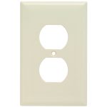 Legrand SPJ8I Pass And Seymour Plastic Plate Junior Jumbo 1-Gang Duplex Without Line Ivory