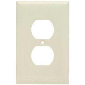 Legrand SPJ8I Pass And Seymour Plastic Plate Junior Jumbo 1-Gang Duplex Without Line Ivory