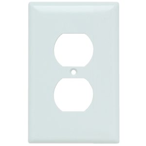 Legrand SPJ8W Pass And Seymour Plastic Plate Junior Jumbo 1-Gang Duplex Without Line White