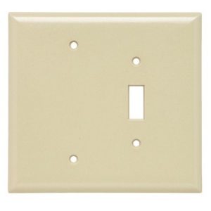 Legrand SPO113I Pass And Seymour Plastic Plate Jumbo 2-Gang Blank/Toggle Without Line Ivory