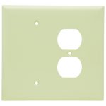 Legrand SPO138I Pass And Seymour Plastic Plate Jumbo 2-Gang Blank And Duplex Without Line Ivory