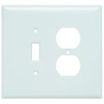 Legrand SPO18W Pass And Seymour Plastic Plate Jumbo 2-Gang Toggle/Duplex Without Line White