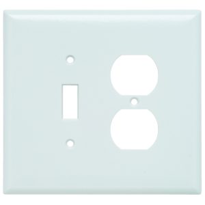 Legrand SPO18W Pass And Seymour Plastic Plate Jumbo 2-Gang Toggle/Duplex Without Line White