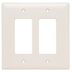 Legrand SPO262I Pass And Seymour Plastic Plate Jumbo 2-Gang 2 SPLEX Without Line Ivory