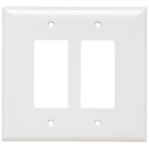 Legrand SPO262W Pass And Seymour Plastic Plate Jumbo 2-Gang 2 SPLEX Without Line White