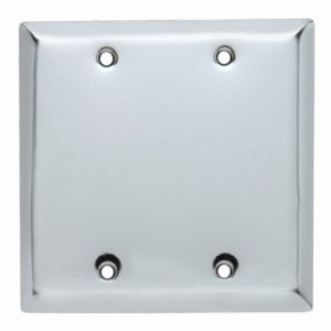 Legrand SB23CH Pass And Seymour Plate 2-Gang Blank Chrome
