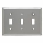Legrand SB3CH Pass And Seymour Plate 3-Gang Toggle Chrome