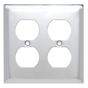 Legrand SB82CH Pass And Seymour Plate 2-Gang Duplex Chrome