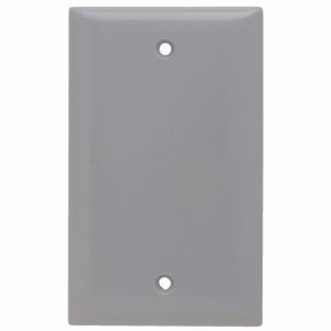 Legrand SP13GRY Pass And Seymour Plate Plastic 1-Gang Blank Without Line Gray