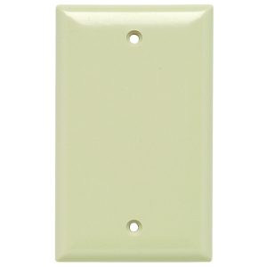 Legrand SP13I Pass And Seymour Plate Plastic 1-Gang Blank Without Line Ivory